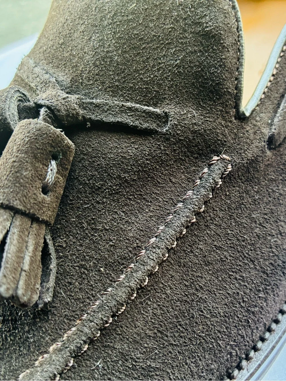 Emidio Tucci Brown Suede Tassel Loafers, Size 10